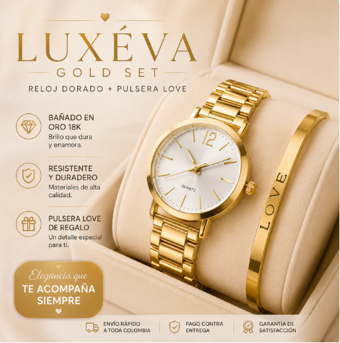 LUXÉVA™ GOLD SET - Reloj + Pulsera